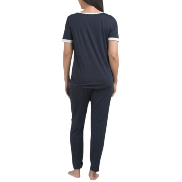 HANRO Made In Portugal 2pc Laura Pajama Top And Pants Set - Picture 2 of 2